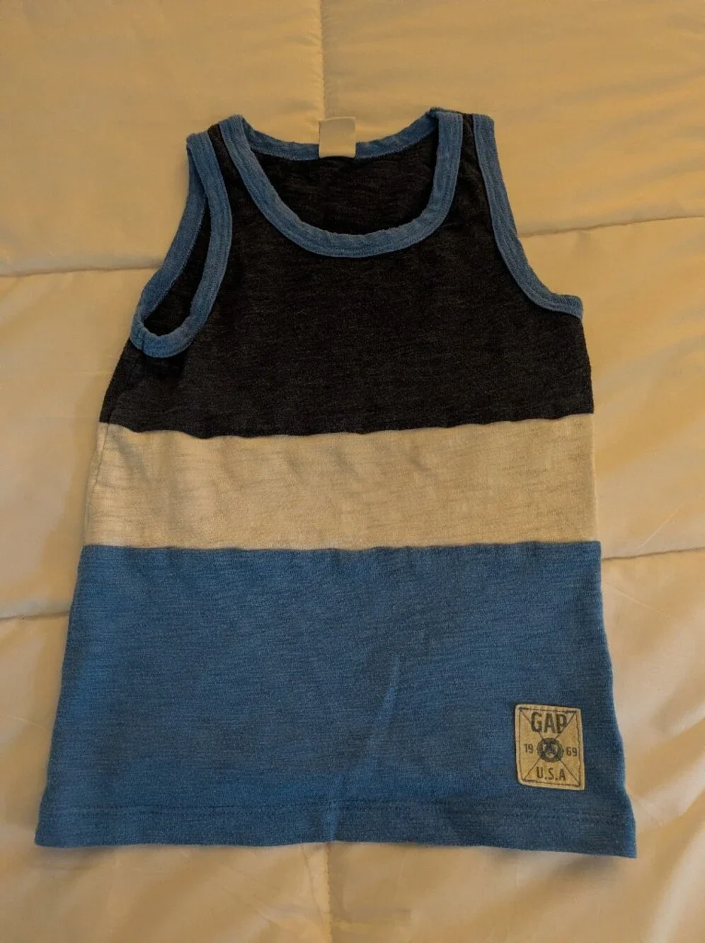 GAP Kids Colorblock Tank Top - Blue, Navy & White